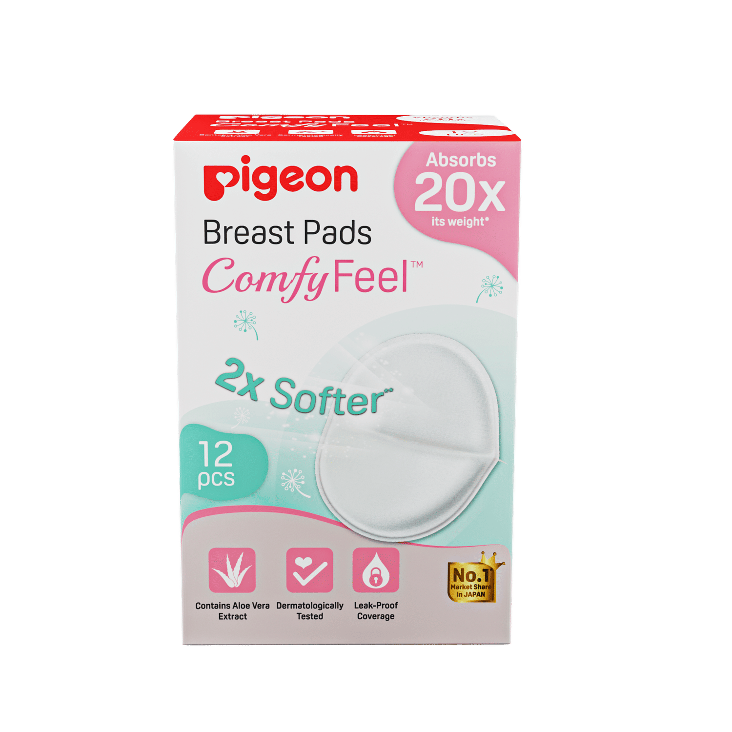 PIGEON BREAST PADS COMFY FEEL 12 PCS