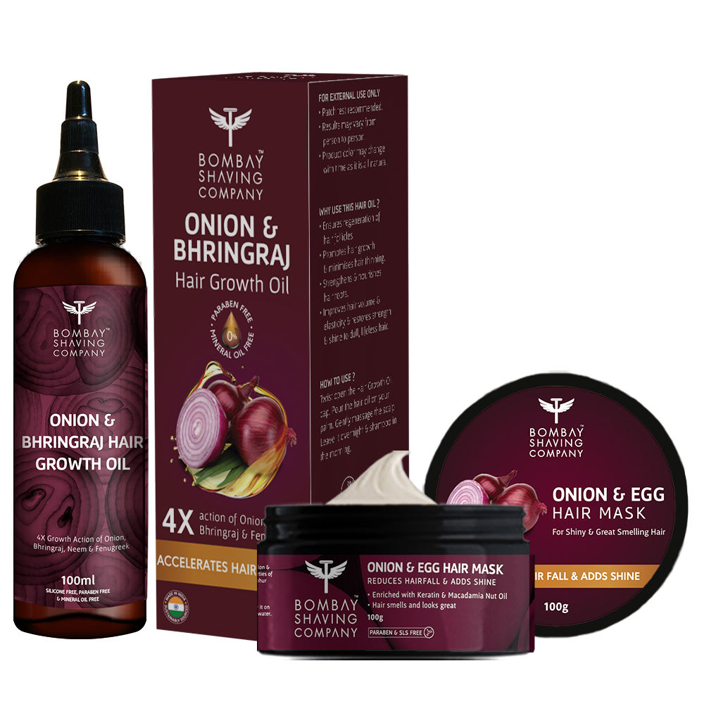 Bombay Shaving Company Onion & Egg Hair Mask & Onion Hair Oil