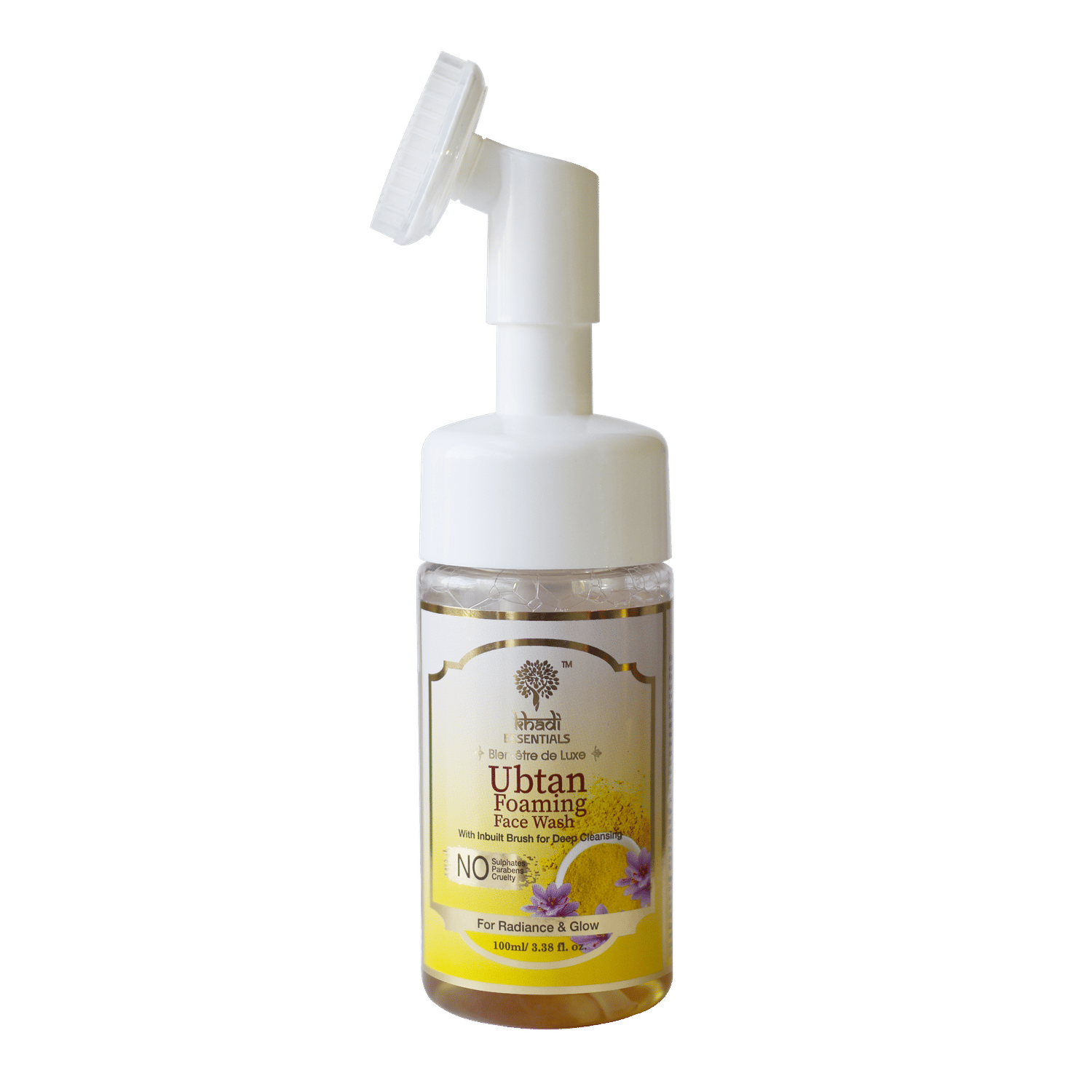 Khadi Essentials Ubtan Foaming Face Wash With Inbuilt Brush for Deep