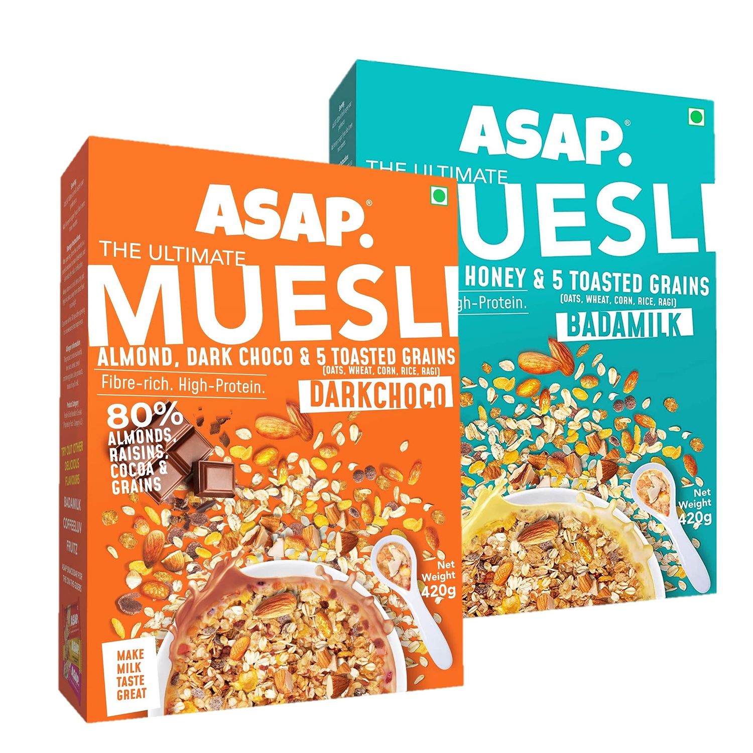 ASAP Wholegrain High Protein Breakfast Muesli, flavour of Coffee