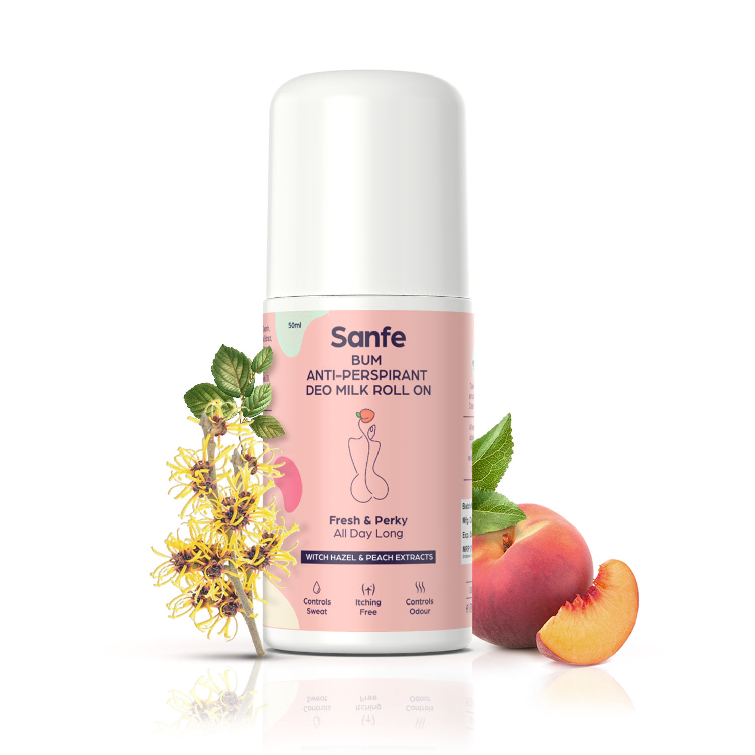 Sanfe Bum AntiPerspirant Deo Milk Roll On 50ml For freshness all