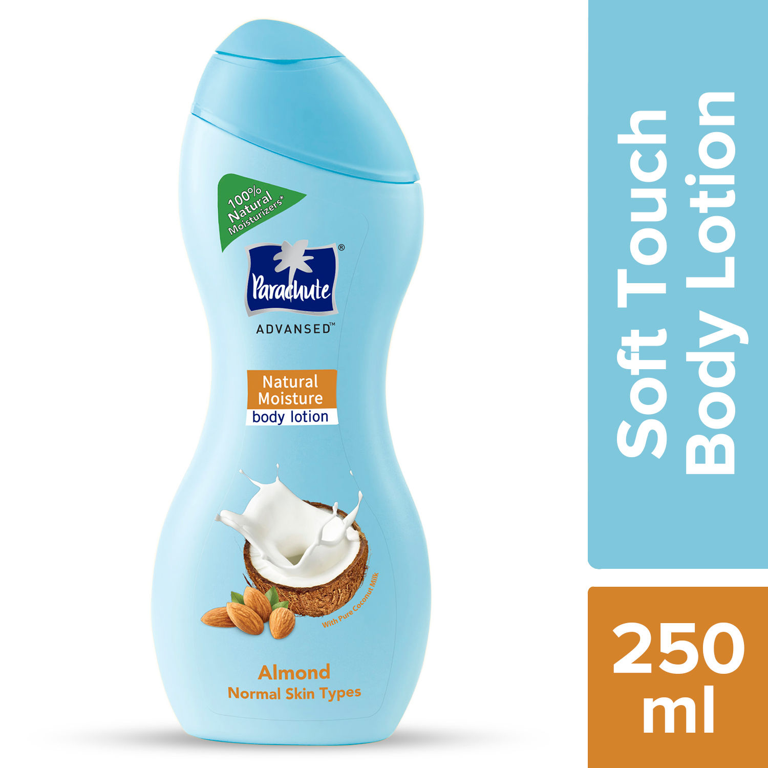 Parachute Advansed Natural Moisture Body Lotion,With Almond,Nourished & Hydrated Skin (250 ml)