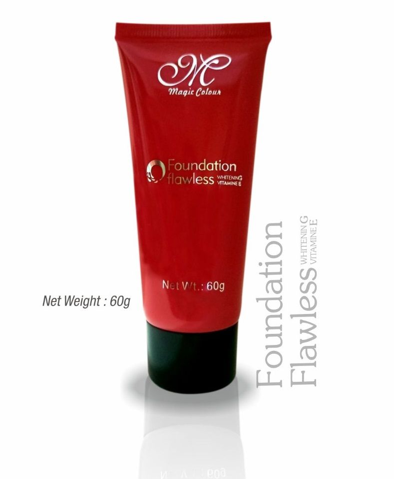 Magic Colour Foundation Flawless Whitening with Vitamin E for Face Makeup, Beige, (60 gm)