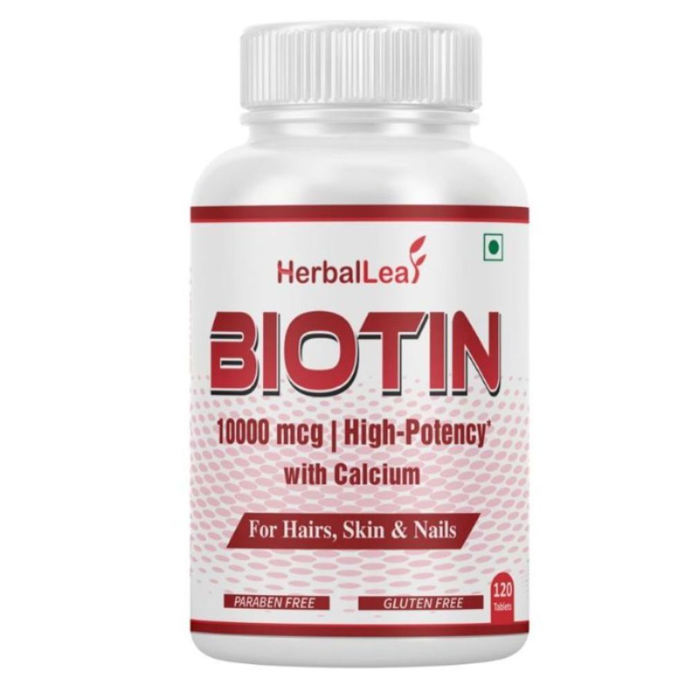 HerbalLeaf High Potency Biotin Maximum Strength for Hair Growth – 120 Veg  Tablets