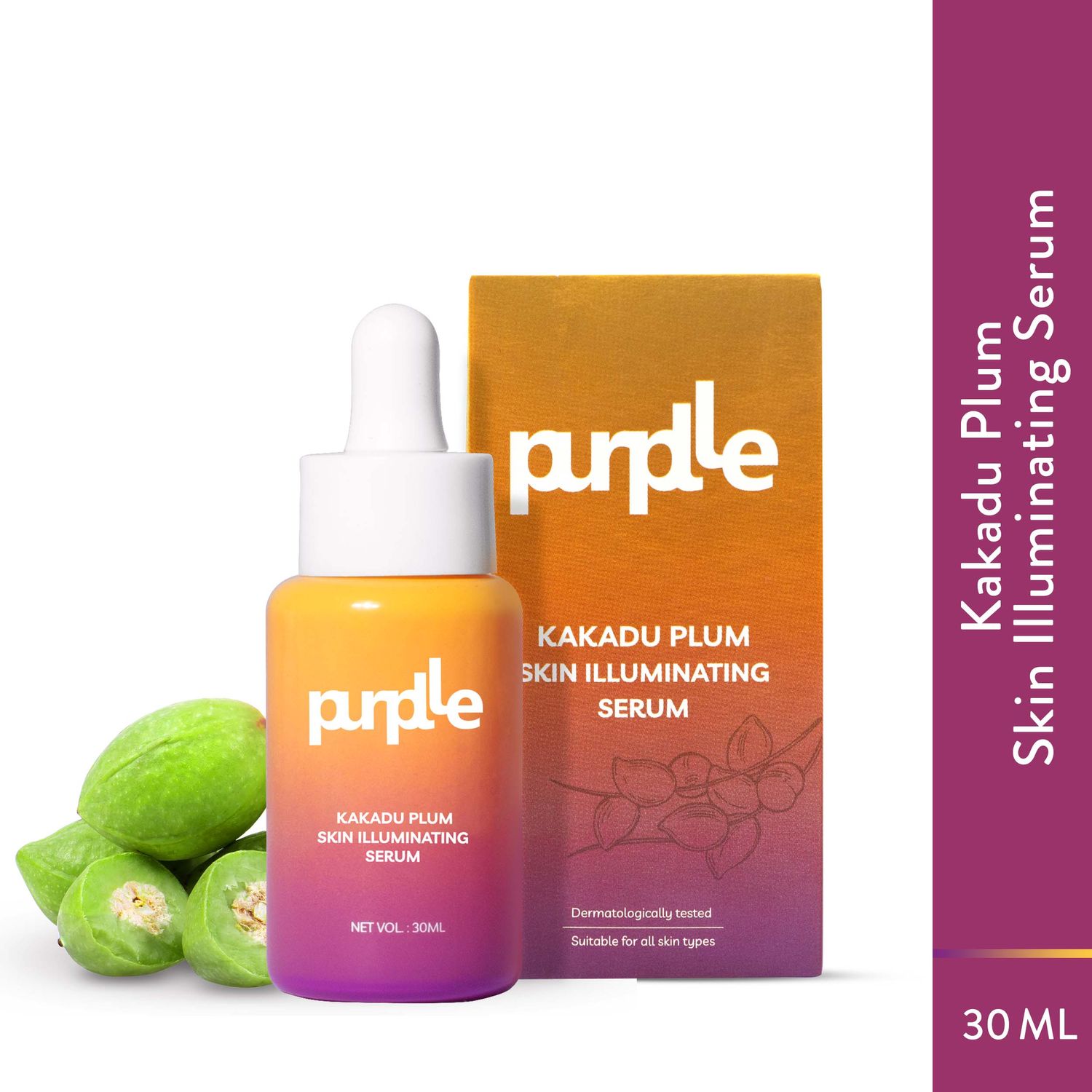 Purplle Kakadu Plum Skin Illuminating Serum | All Skin Types | Brightening | Combtas Acne-scarring | Hydrating | Evens skin (30 ml)