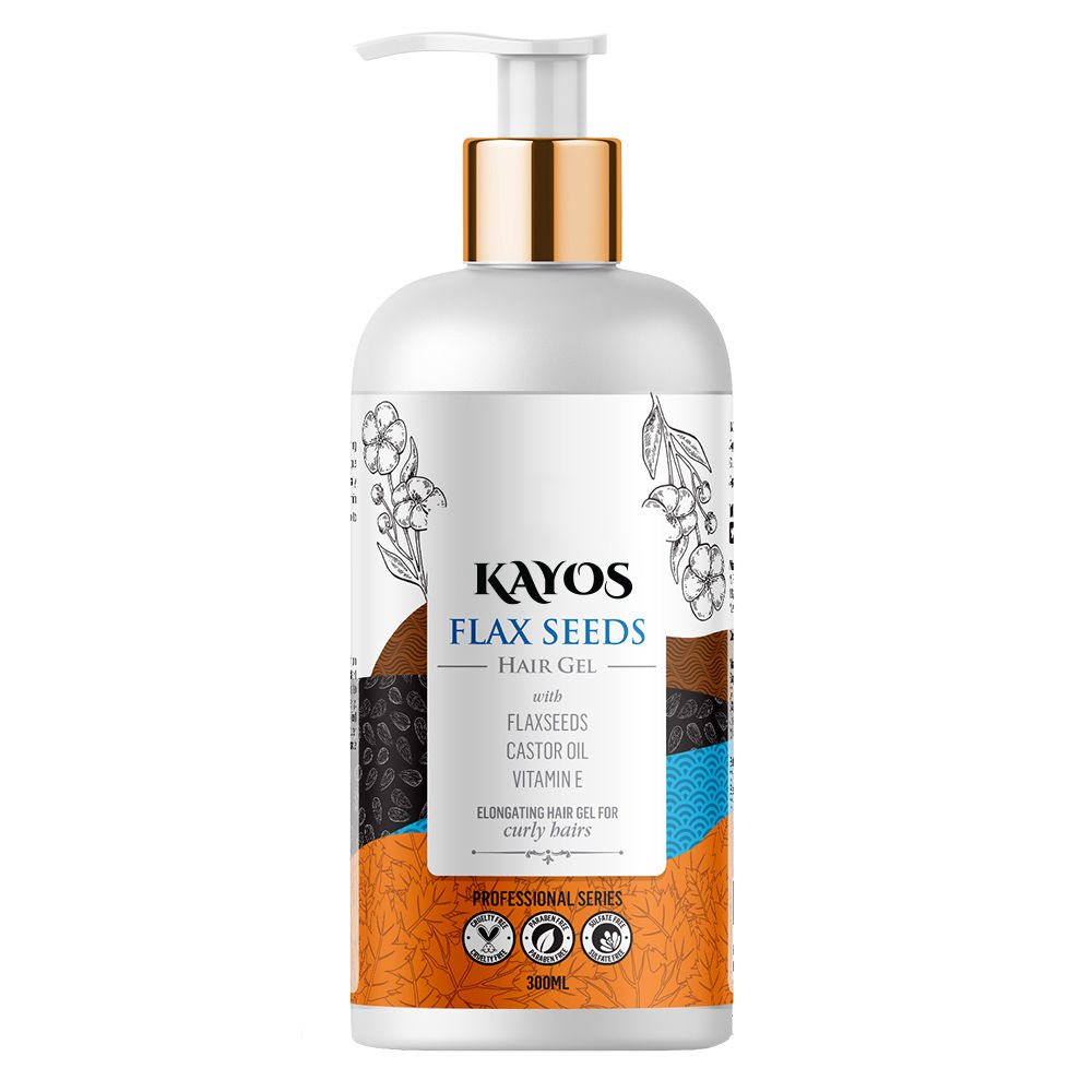 Kayos Pure Flaxseed Hair Gel For Curly Hair, 300 ml