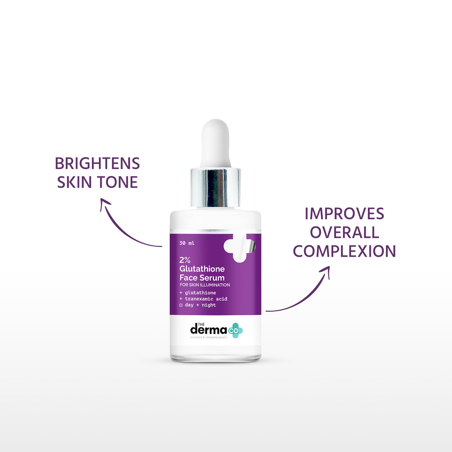 The Derma co.2% Glutathione Face Serum With Glutathione and Tranexamic Acid  For Skin Illumination (30 ml)