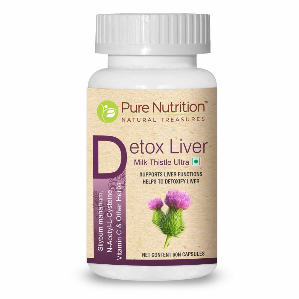 Pure Nutrition Detox Liver Milk Thistle Plus Ultra NAC Glutathione