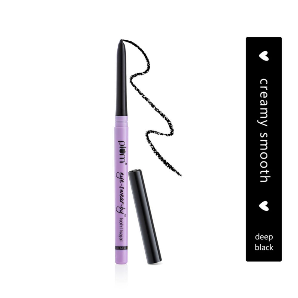 Plum Eye-Swear-By Kohl Kajal - Deep - Purplle Black (0.35 gm)