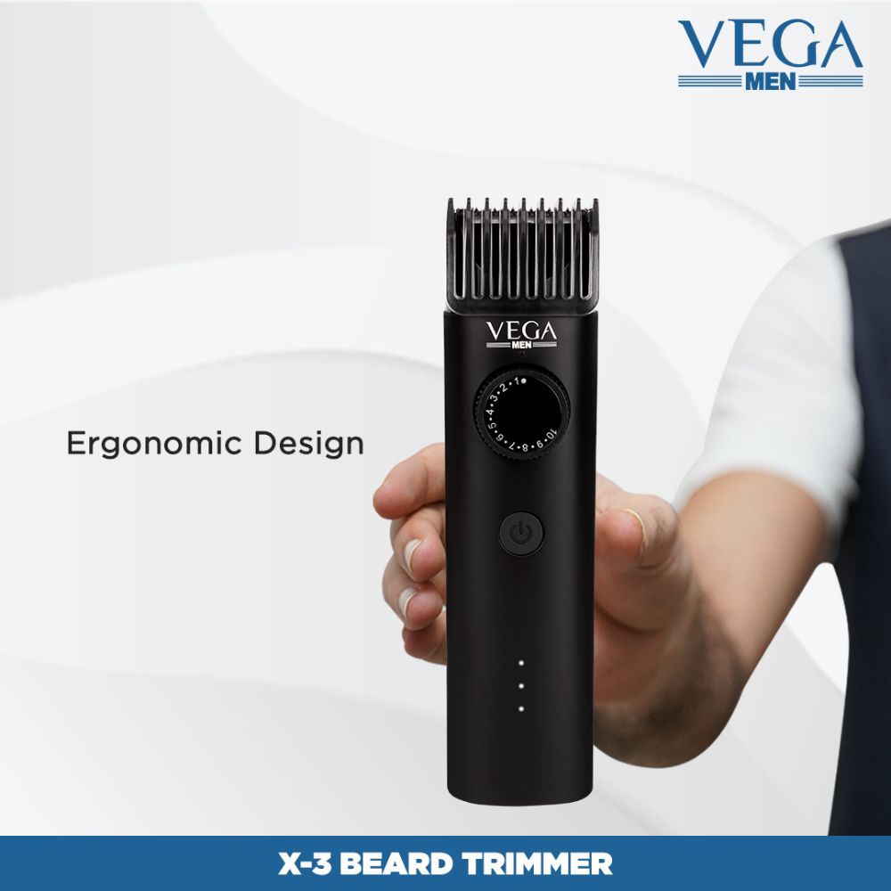 VEGA Men X3 Beard Trimmer For Men With Quick Charge, 90 Mins Run