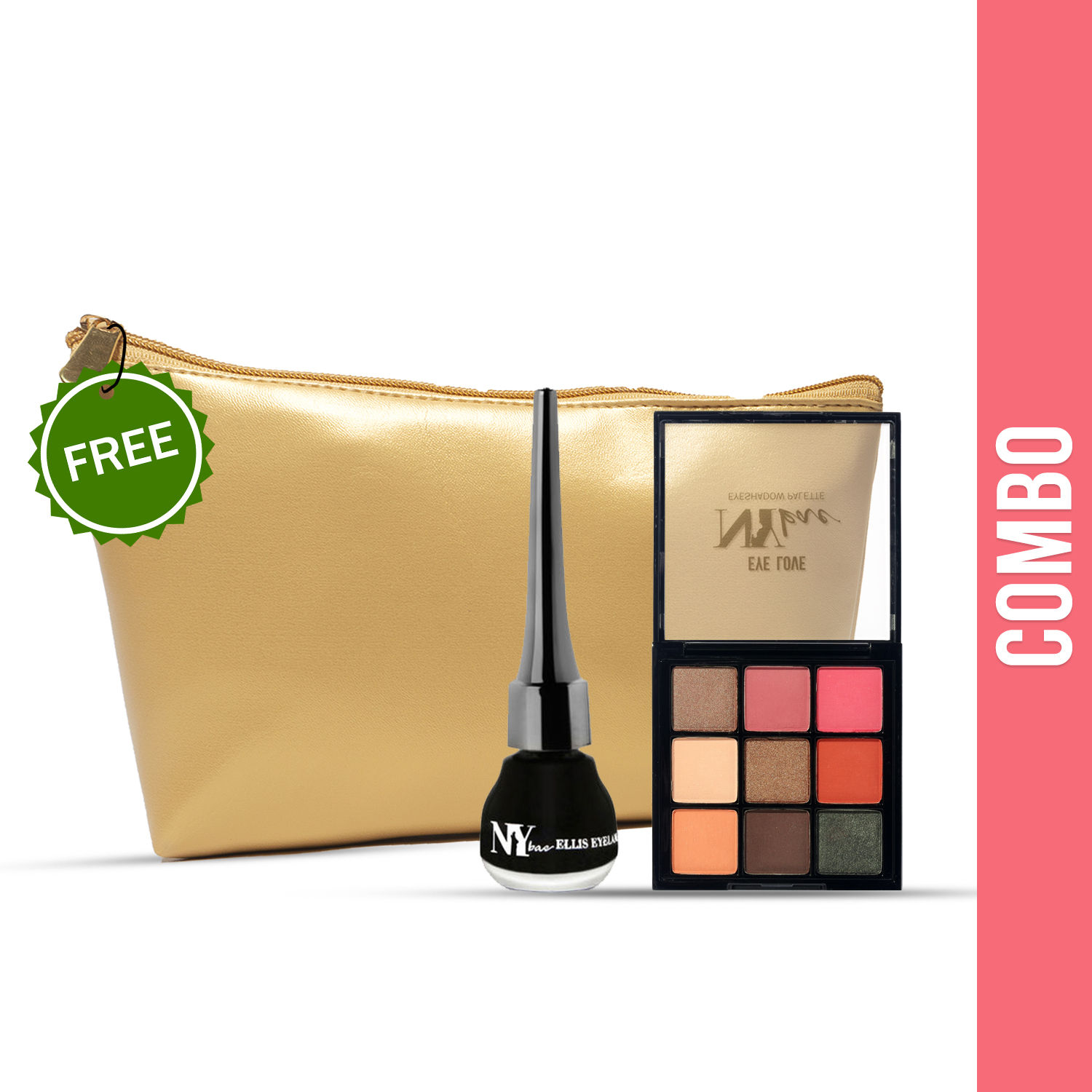 NY Bae Eyeshadow Palette + Liquid Eyeliner Combo 03