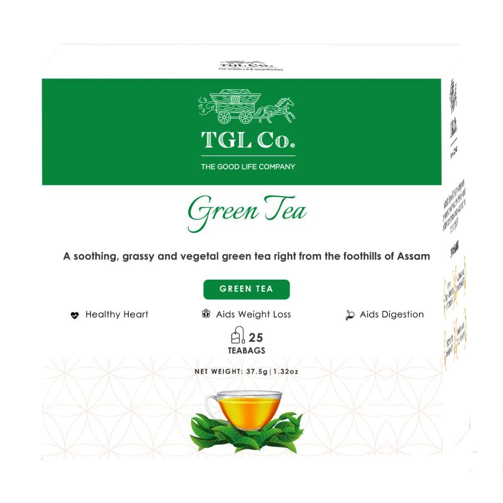 Tgm Tea TGL Pure and Light Green Tea Bags 50 Tea Bags, Healthy Tea