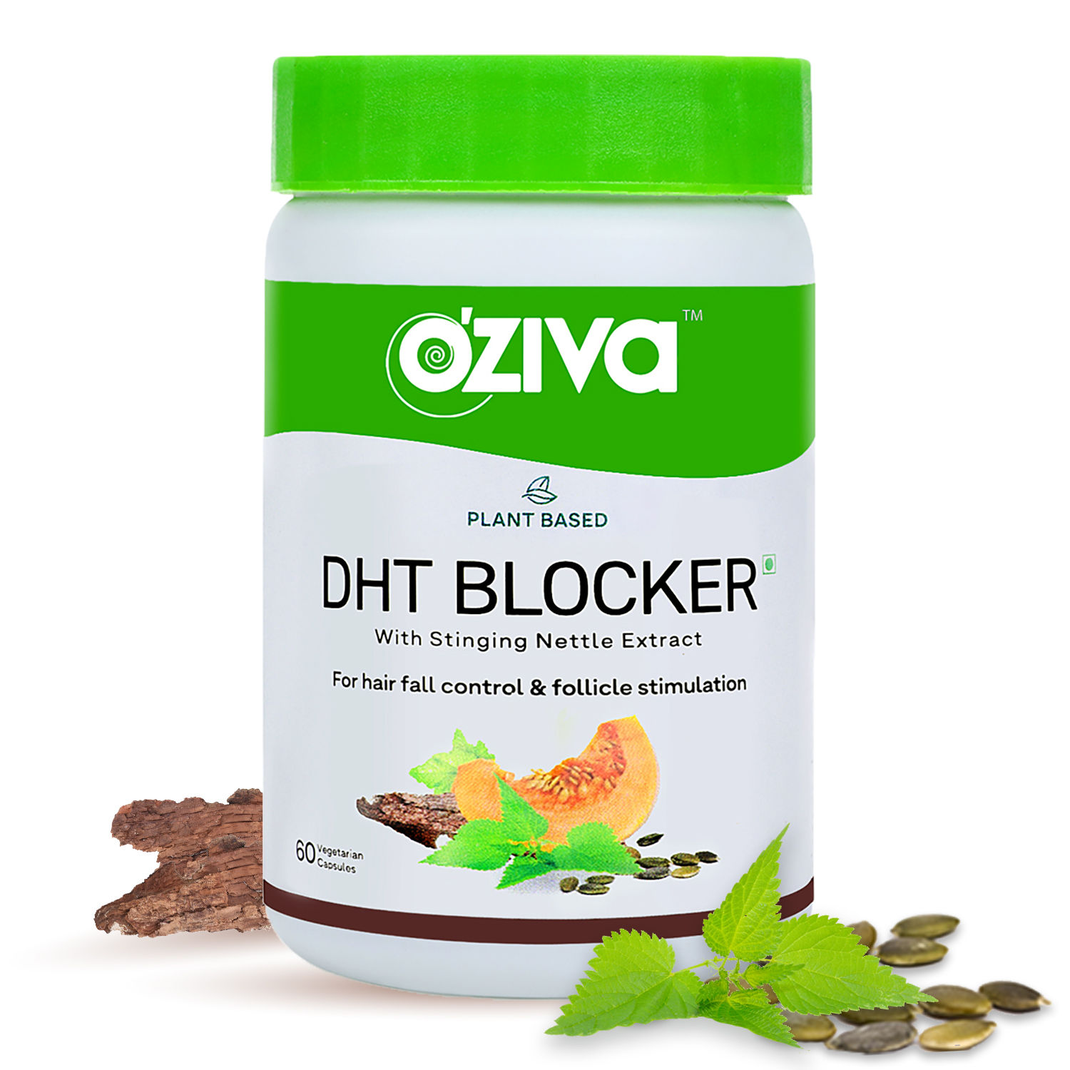 OZiva Plant Based DHT Blocker (With Stinging Nettle, Beta Sitosterol