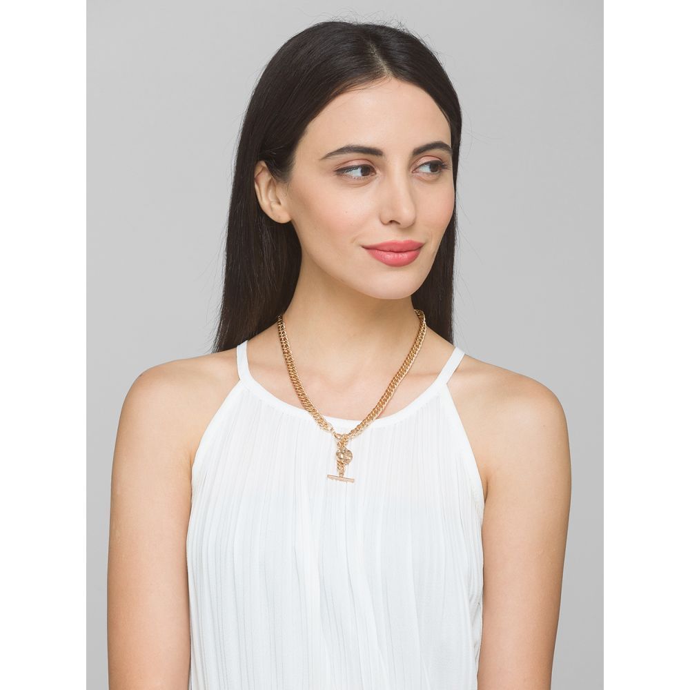 Buy Gold Plated Plain Ira Link Chain Necklace by Kharakapas Online at Aza  Fashions.