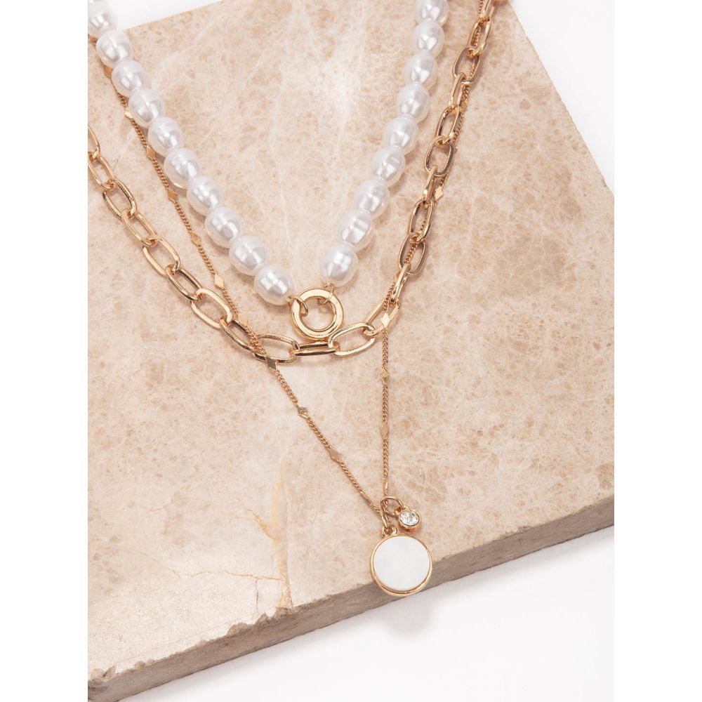 Lily Small 18K Gold Pearl and Diamond Pendant Necklace