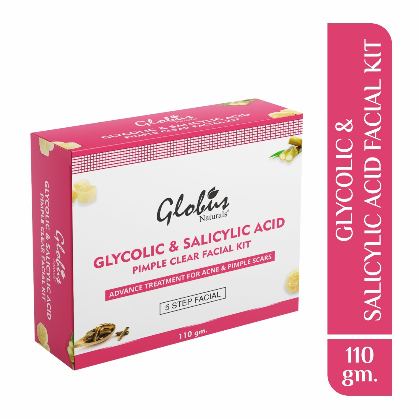 Globus Naturals Pimple Clear Glycolic Acid Facial Kit For Anti Acne