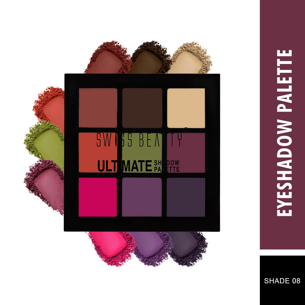 Buy Swiss Beauty Ultimate Eyeshadow Palette Kit 8(9 g) Online Purplle