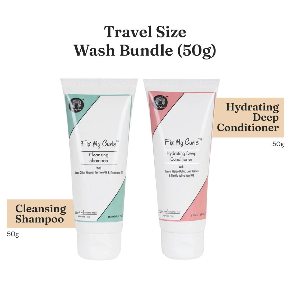 Fix My Curls Cleansing Shampoo with Hydrating Deep Conditioner for