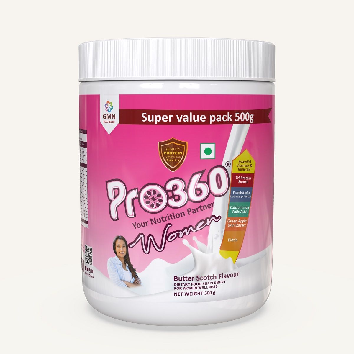 Pro360 Women Protein Powder Butterscotch Flavor 500g