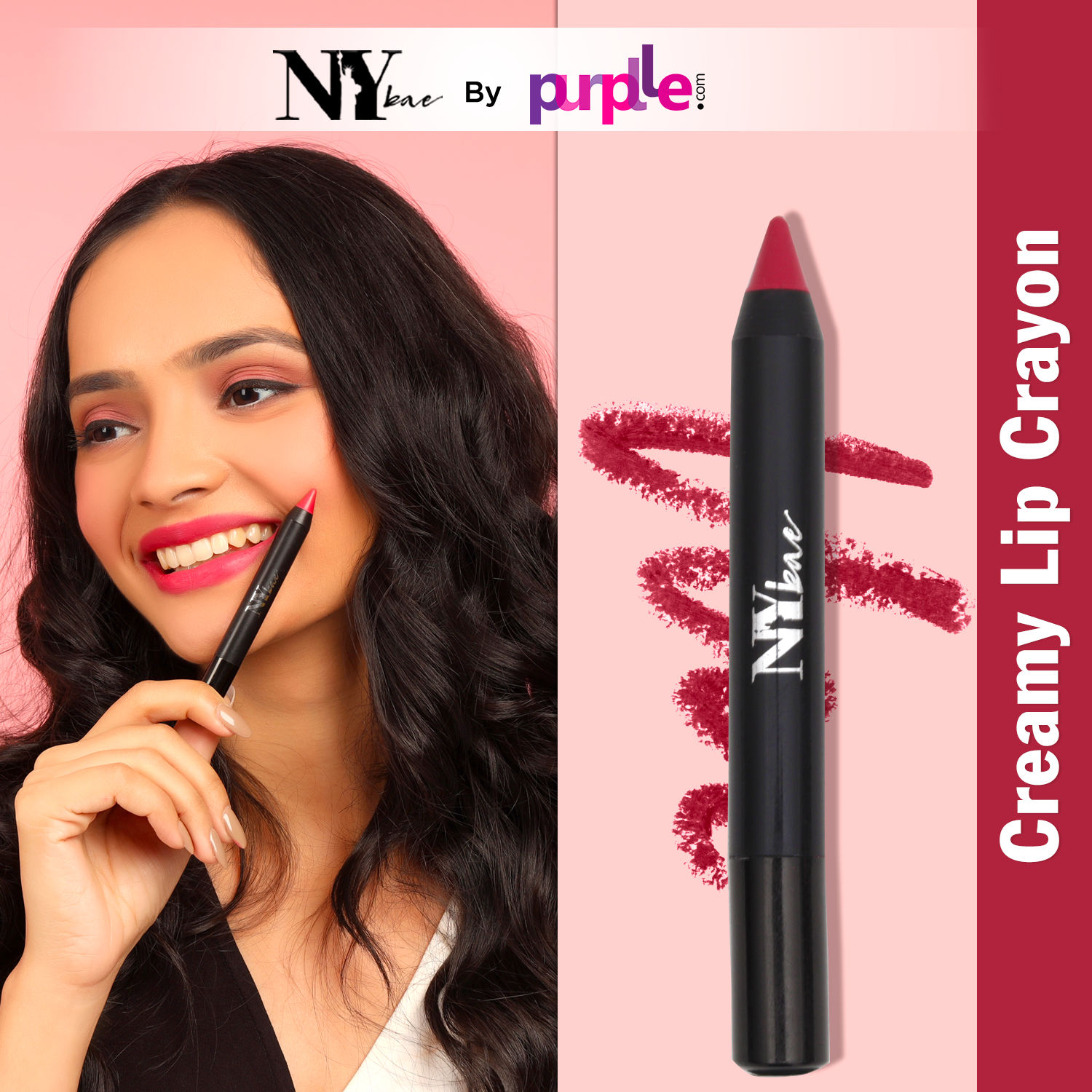 NY Bae Lip Crayon Mets Matte Pink - First Base Special 7 (2.8 g)