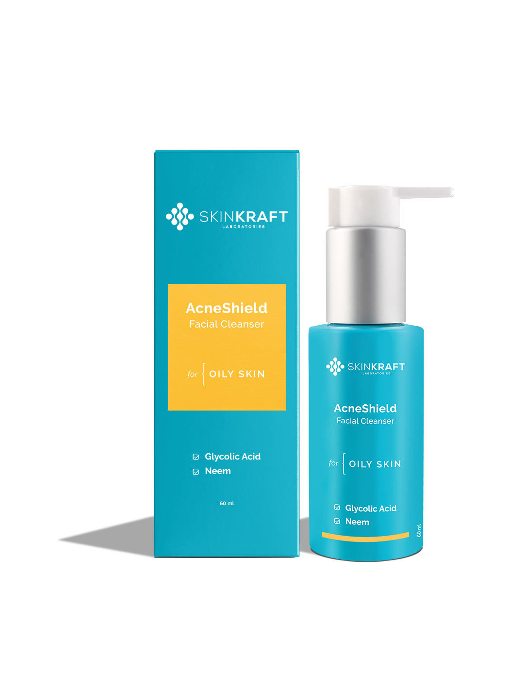 SkinKraft AcneShield Facial Cleanser Customized Face Wash For Acne Prone Oily Skin Removes