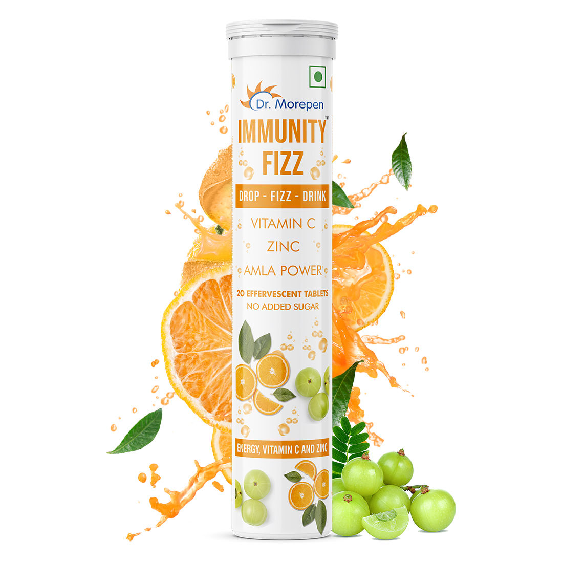 DR. MOREPEN Immunity Fizz Effervescent Tablets With Vitamin C, Zinc