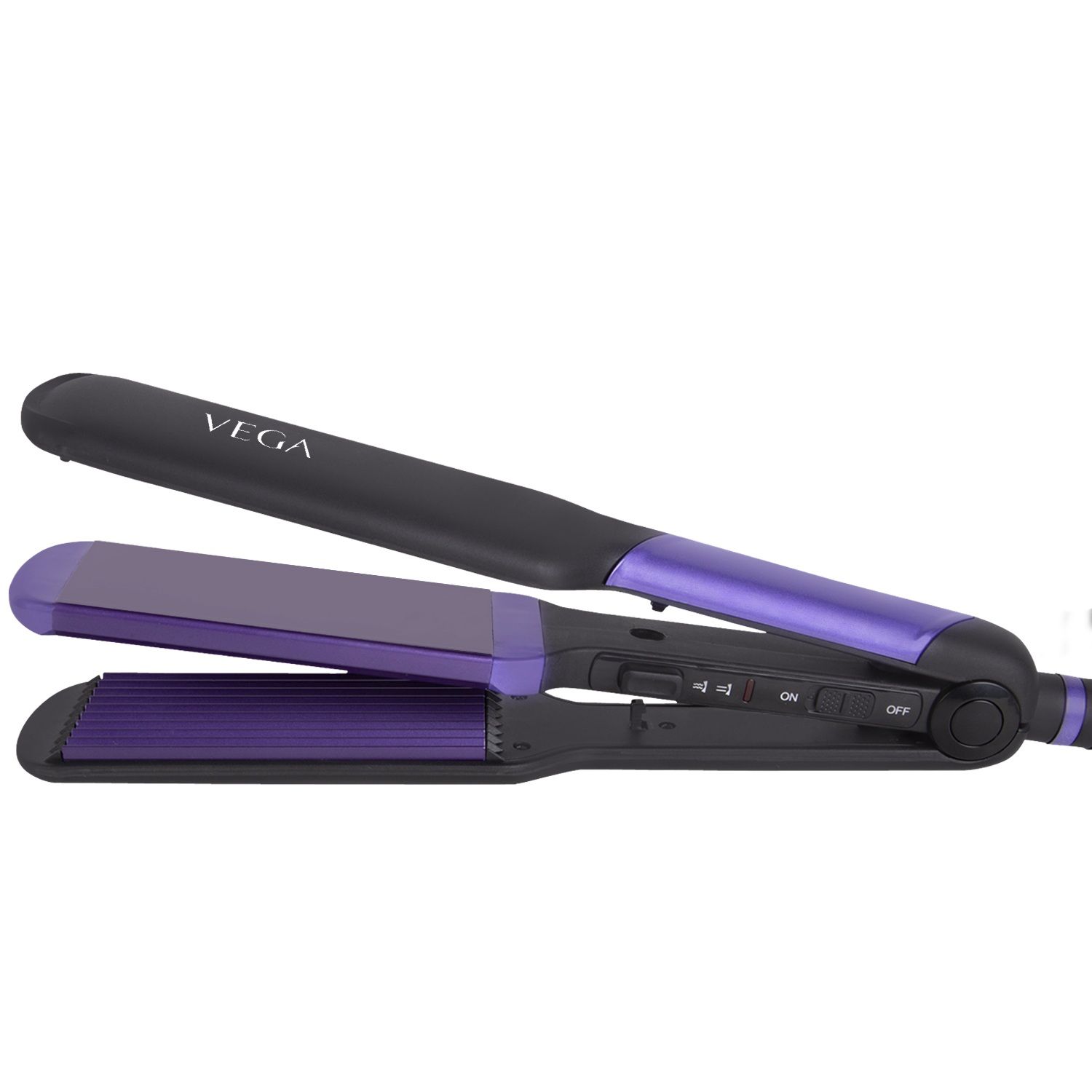 VEGA 2 In 1 Hair Styler - Straightener & Crimper With Ceramic Coated Plates  (VHSC-01), Black