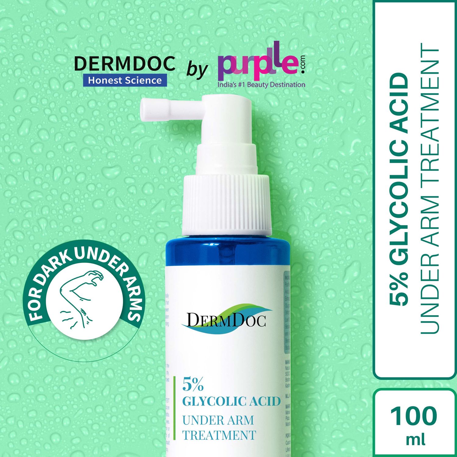 DermDoc by Purplle 5% Glycolic Acid Under Arm Treatment (100ml)
