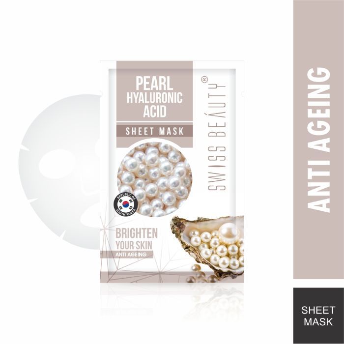 Buy Swiss Beauty AntiAgeing Sheet Mask Pearl+Hyaluronic (22 ml) Online
