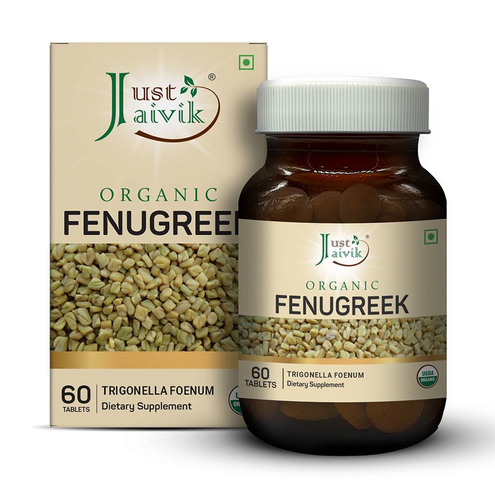 Just Jaivik Organic Fenugreek Tablets 600mg 60 Tablets