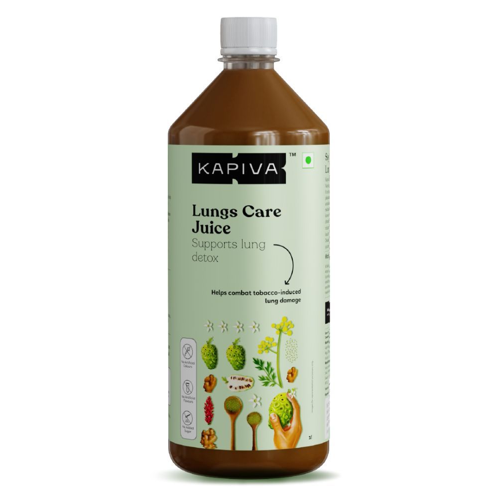 Kapiva Lungs Care Juice 1L With Noni, Ginger and Fennel Seeds to