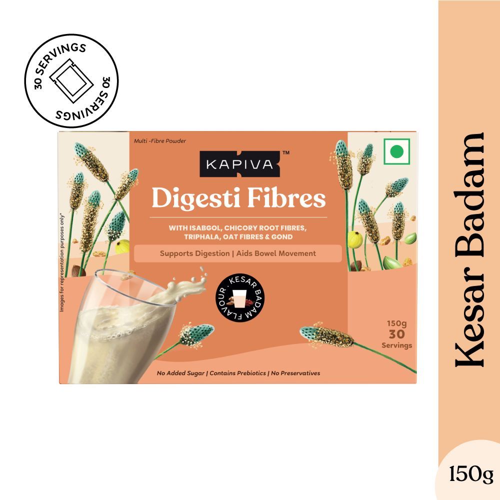 Kapiva Kesar Badam Digesti Fibres Blend of 4 Fibre for Easy Digestion & Constipation Relief