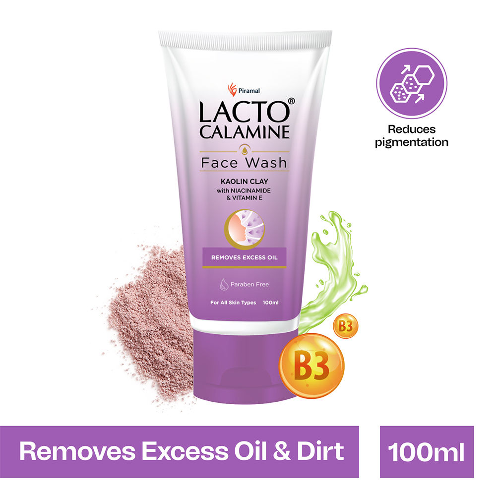 Lacto Calamine Face Wash with Kaolin Clay for Oily Skin (100 ml)
