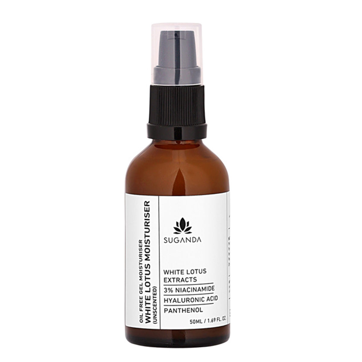 Buy SUGANDA SKINCARE White Lotus Lightweight Fragrance Free Unscented Moisturiser Oil for All Skin Types (50ml) - Purplle