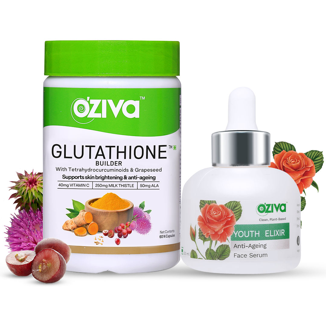 OZiva Brighter, Younger Skin Routine (Glutathione Builder + Youth