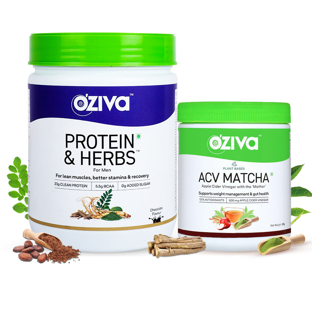 OZiva Better Metabolism For Men Combo (Oziva Protein & Herbs Shake For