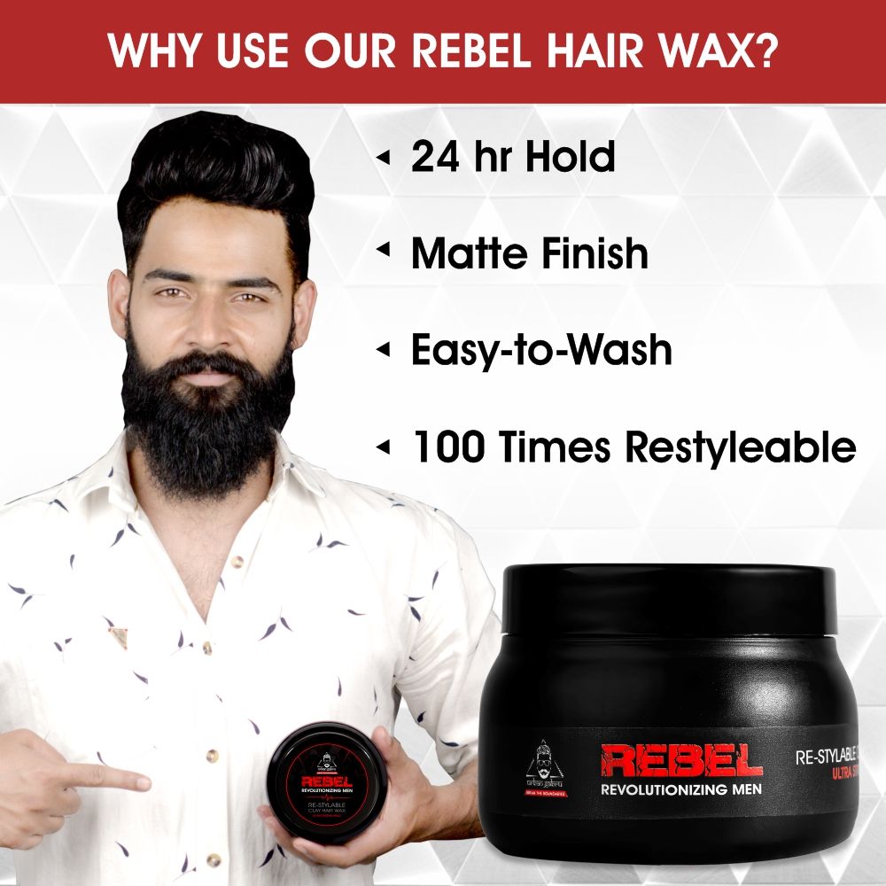 Urbangabru Rebel Clay Hair Wax for Instant ReStyling 85ml