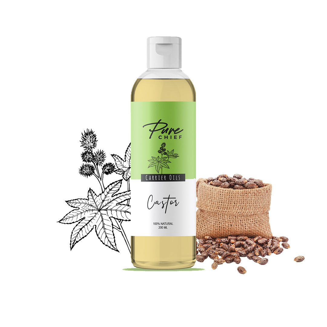 Pure Chief Castor Carrier Oil Promotes Hair Growth, Prevents Split