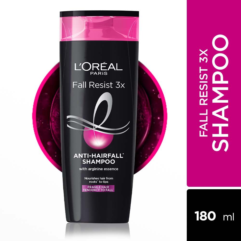 Mudret Strædet thong Interaktion Buy L'Oreal Paris Fall Resist 3X Anti-Hairfall Shampoo (175+17.5ml) Online  | Purplle