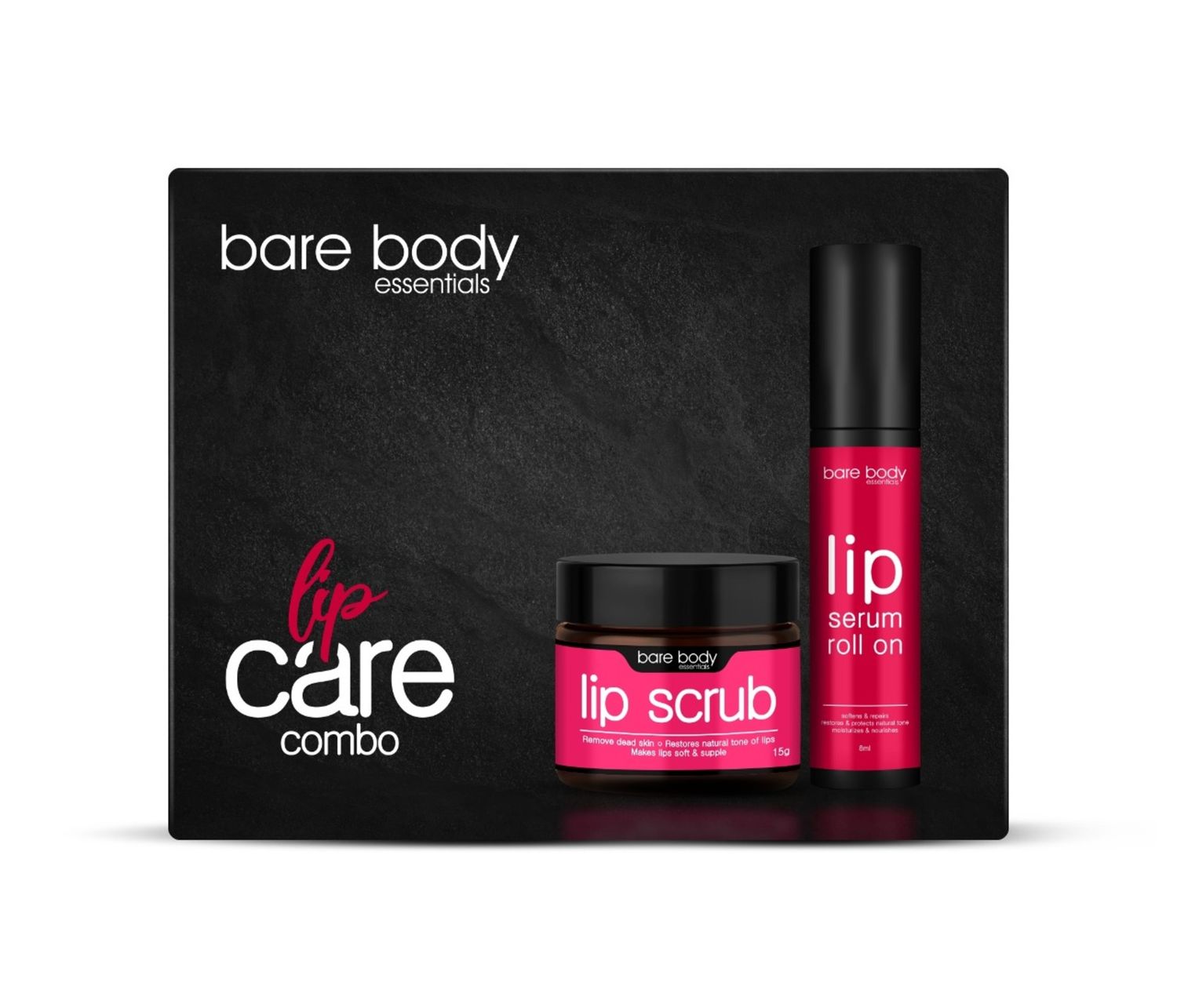 Bare Body Essentials Lip Care Combo Lip Scrub (15 g) & Lip Serum 8ml