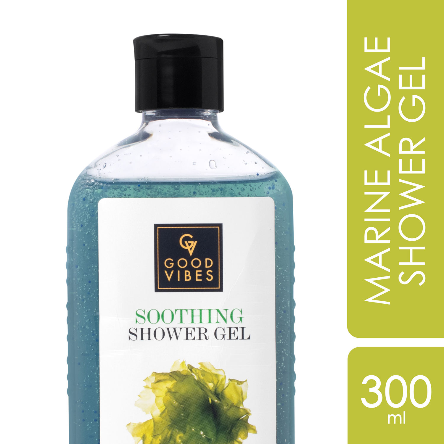 Good Vibes Marine Algae Soothing Shower Gel | Soothing, Hydrating, Glowing | Vegan, No Parabens, No Mineral Oil, Certified Fragrance (300 ml)
