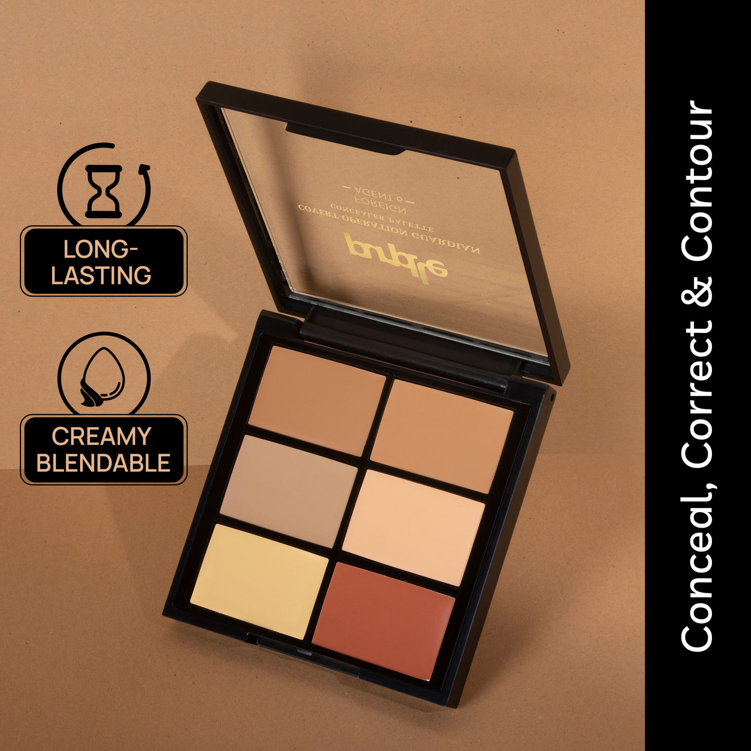 Purplle Concealer Palette (Wheatish Skin), Covert Operation Guardian - Foreign Agent 6 (12 g)