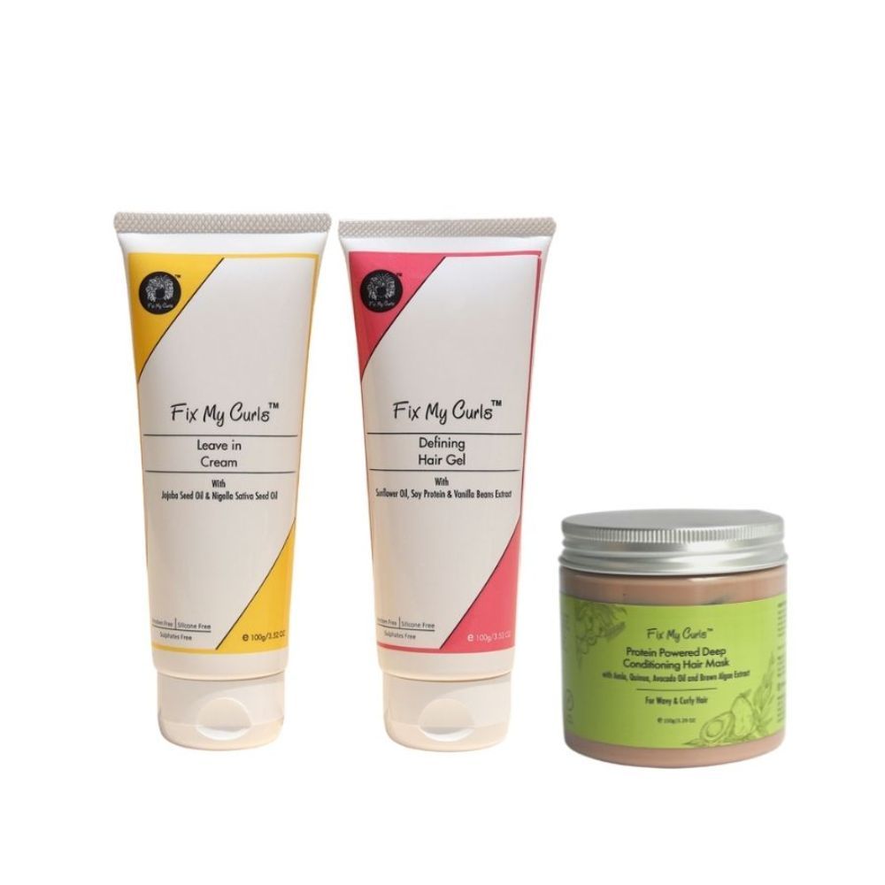 Fix My Curls Protein Styling Bundle with Protein Hair Mask For Curly