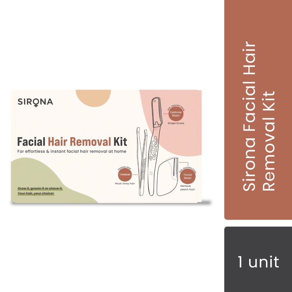 Sirona Reusable Facial Hair Removal Kit – Set of 3 | Includes Tweezer ...