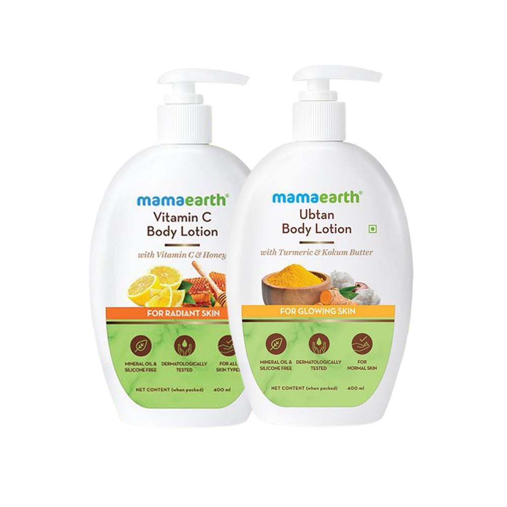 Mamaearth Vitamin C And Ubtan Body Lotion Pack Of 2 