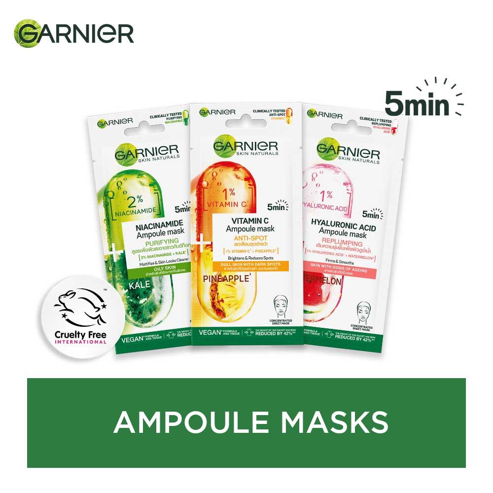 Garnier 5 Min Ampoule Masks Pack of 3