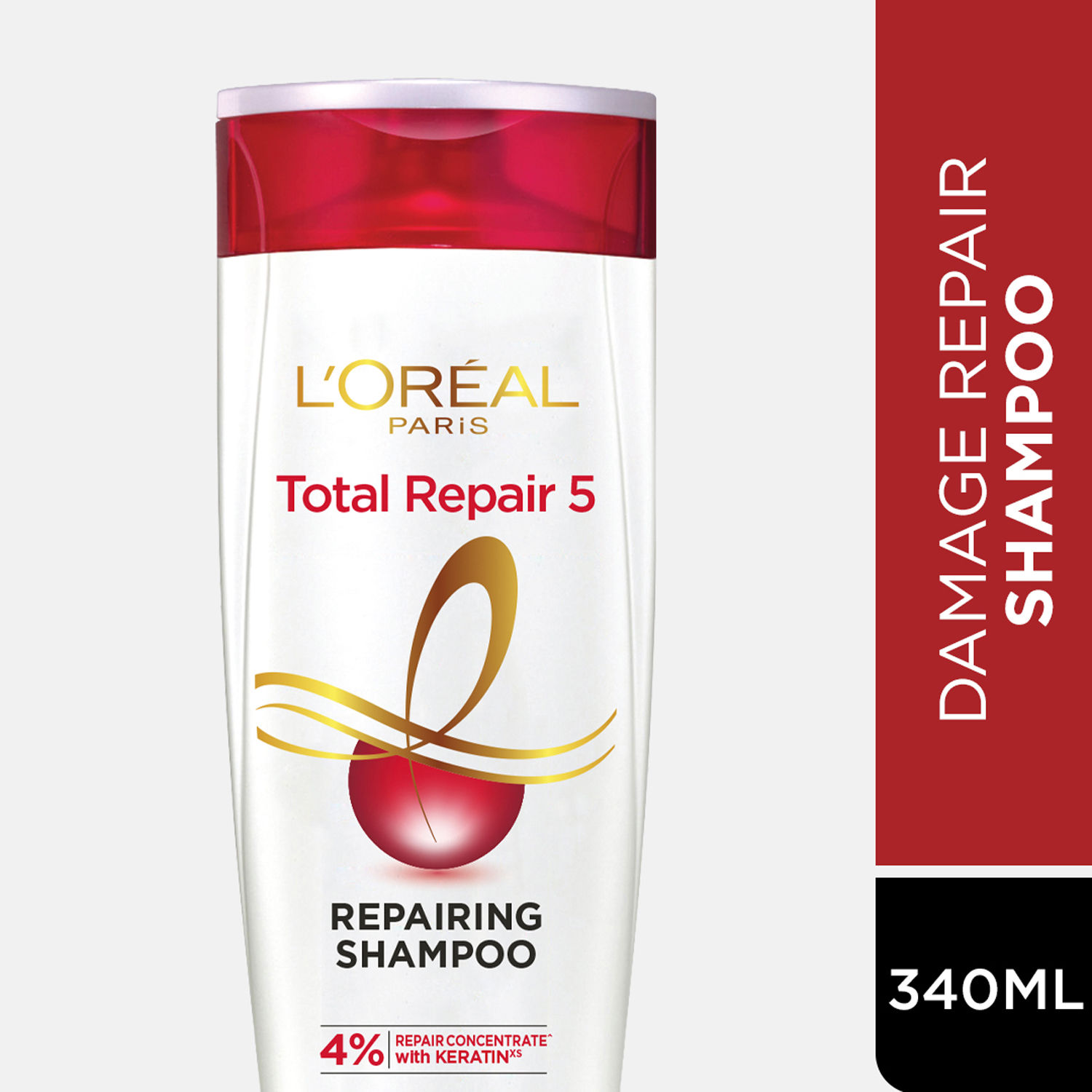 Buy L'Oreal Paris Shampoo, For Damaged and Weak Hair, With Pro-Keratin + Ceramide, Total Repair 5, 340 ml - Purplle