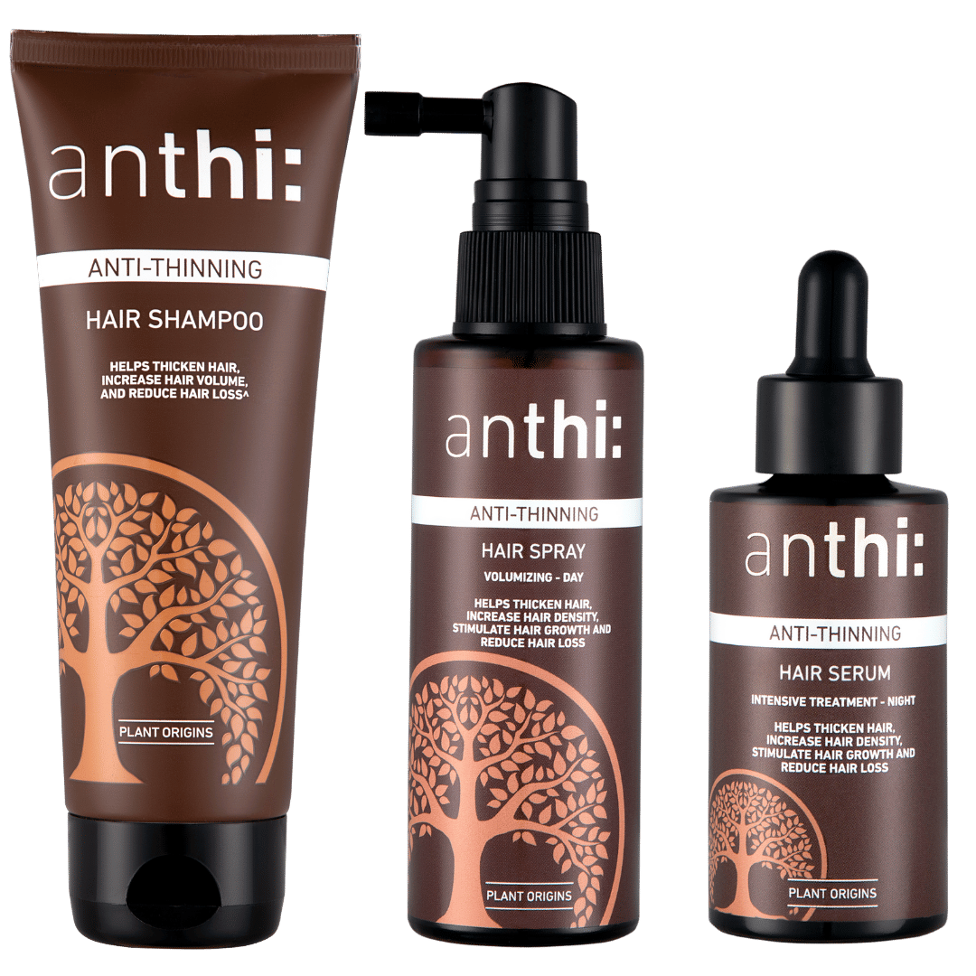 anthi AntiThinning Hair Regimen Kit Shampoo + Spray + Serum, Hair
