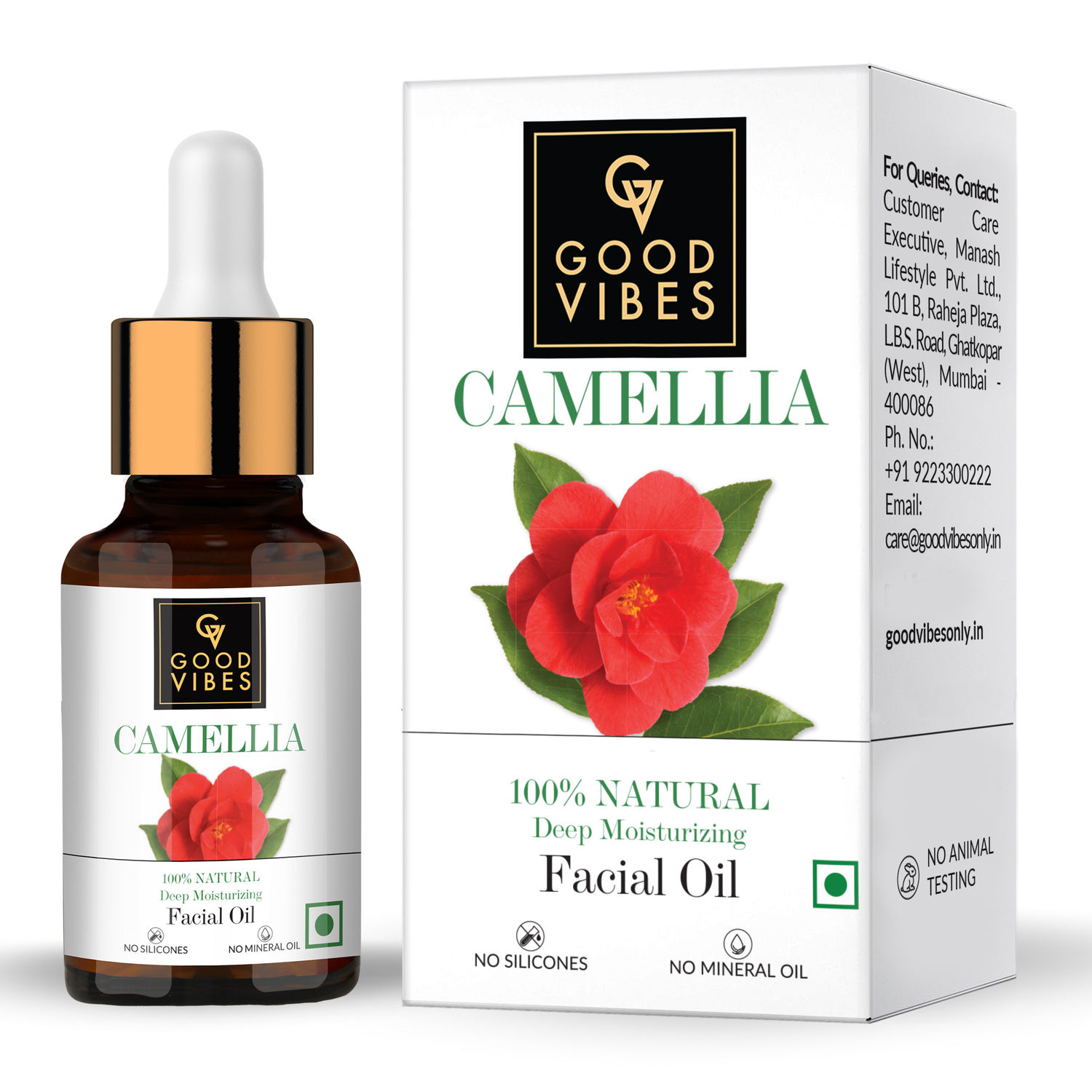 Buy Good Vibes Deep Moisturising Facial Oil Camelia (10 ml) Online