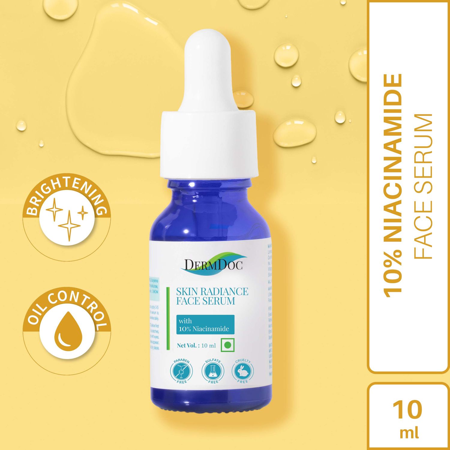 DermDoc 10% Niacinamide Face Serum (10 ml)